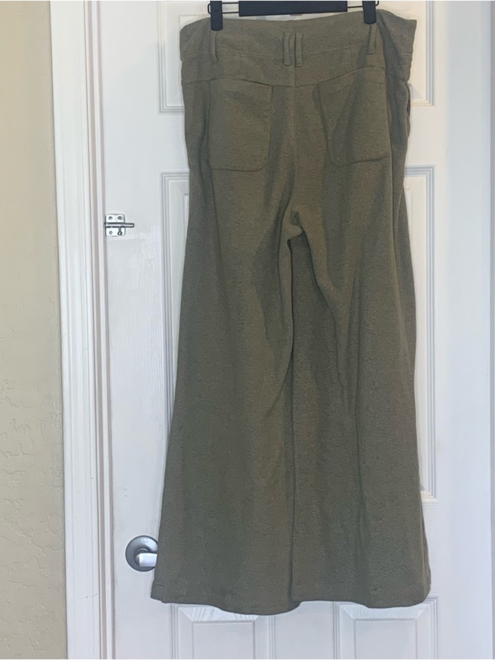 Free People Wide Leg High Rise Pants Olive Gray Size 12 - Picture 9 of 9